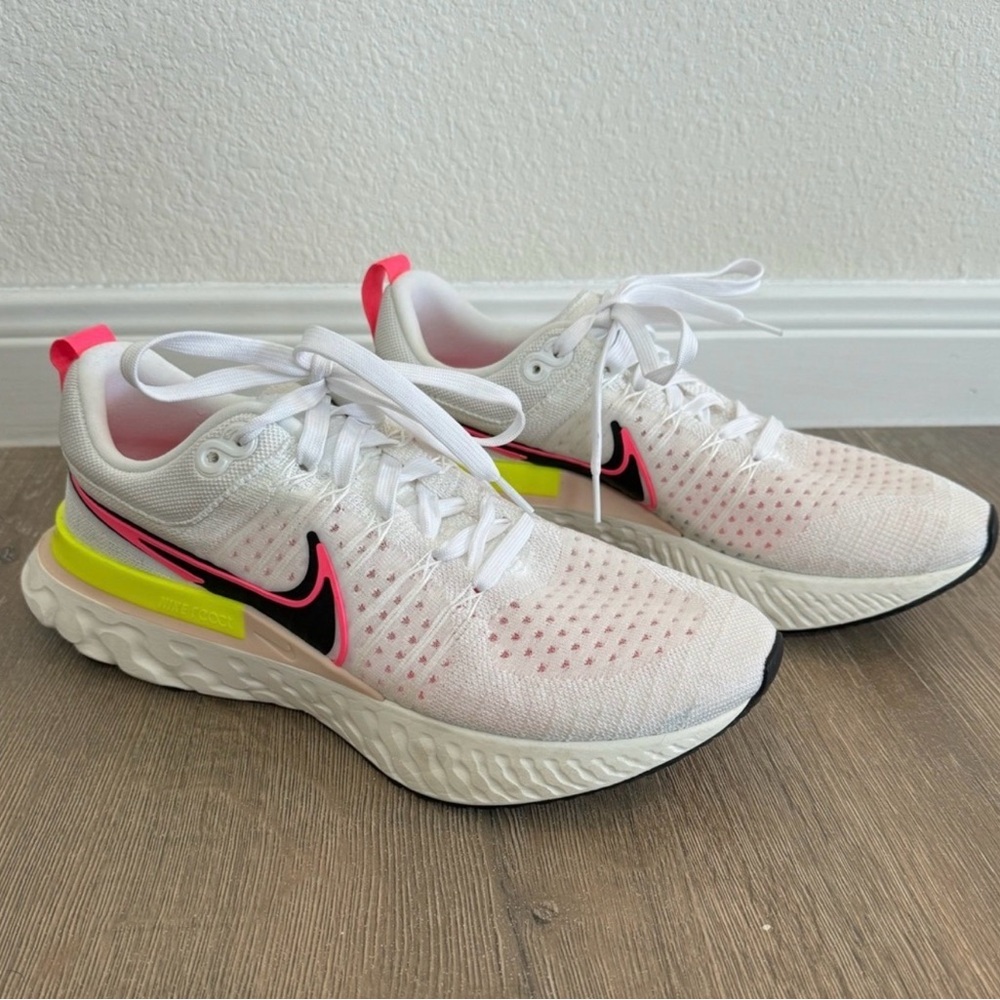 Nike React Infinity Run FK 2 Flyknit Men’s Rawdacious Shoes DJ5395-100 10.5 neon